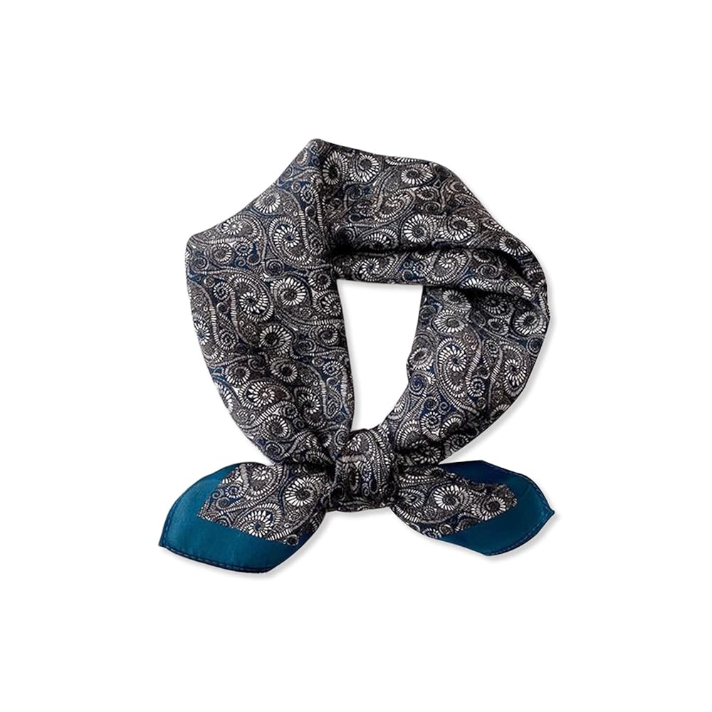 NPQPNAFC Silk Scarf Women Square Scarves Geometric Paisley
